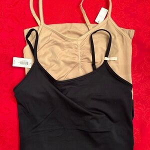 Love by Gap NWT Black and Tan Shelf Camisole Set Medium